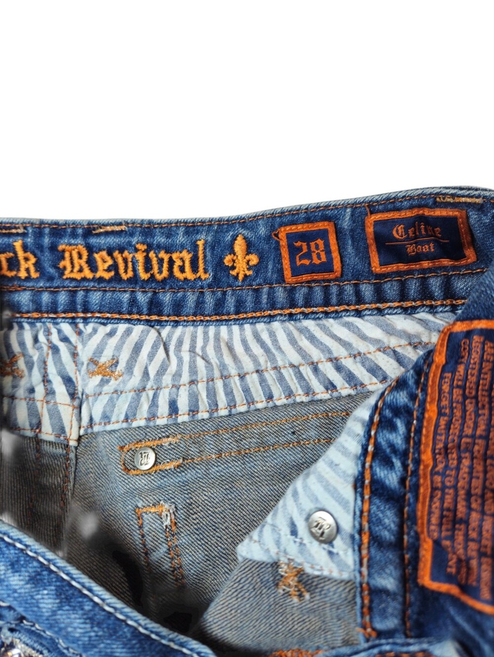 Rock Revival Celine Bootcut Jeans Women’s 28 Med Wash Flap Pocket Stretch Den - Picture 5 of 9